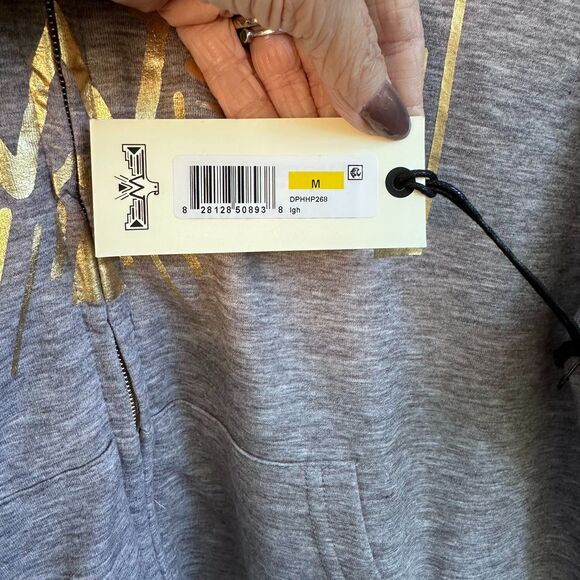 Warrior by Danica Patrick Hoodie Women's Medium Gray Zip Up Long Sleeve - Picture 7 of 10